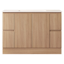 Byron 1200mm Light Oak Freestanding Vanity with Removable Kickboard